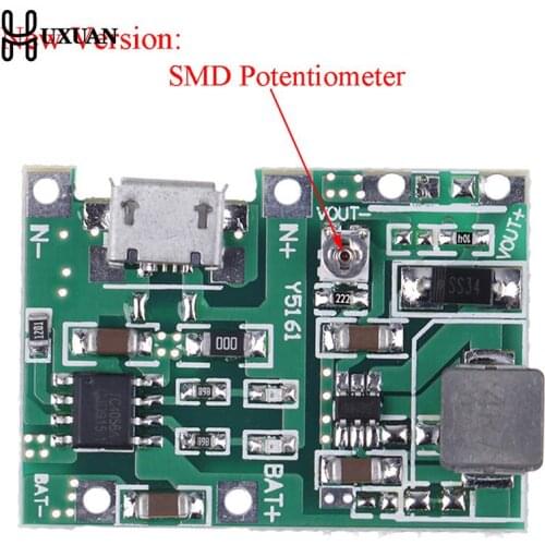 3.7V 4.2V Lithium Li-ion 18650 Battery Charger Board DC-DC Step Up Boost Module Lithium Battery Charging Step-Up Board Module