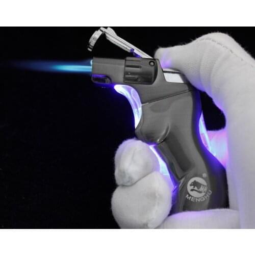 Portable Kitchen Pastry Cooking Turbo Torch Lighter Butane Metal Jet Gas Lighter Cigar Smoking Accessories Gadgets For Men