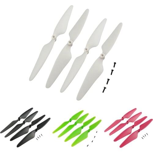 4x Professional Propeller Blades Props RC Drone Compatible with Hubsan H502S H502E- White,Black,Red,Green for Pick