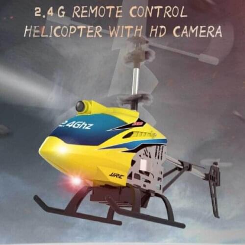 RC Helicopter JJRC 2.4G 4CH Altitude Hold Hover One-key Takeoff RTF Model Toys Red Yellow 720P HD Camera