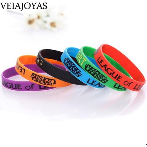 Silicon Bracelet LOL League Wristband Bracelet Printed with ADC JUNGLE MID SUPPORT DOTA 2 Game Bangles Gifts Jewelry Accessories