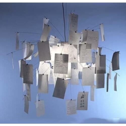 Modern Dia 47.24" Ingo Zettel'z 5 Paper Zettel Pendant Lamp Suspension for Bedroom Dinning Room Living Room Pendant Light PA0062