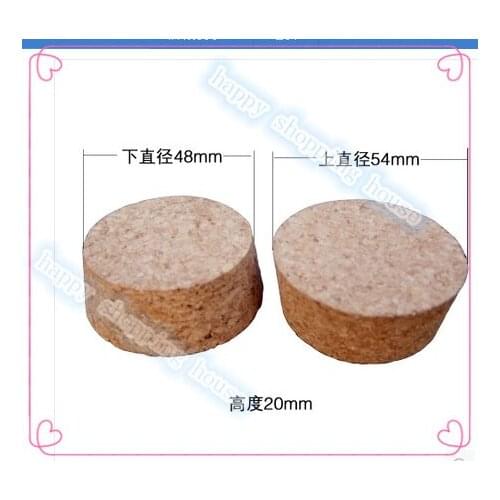 Packing material cork Large diameter cork sealed bottle cap 54mm*48mm*20mm glass ceramic pot drifting