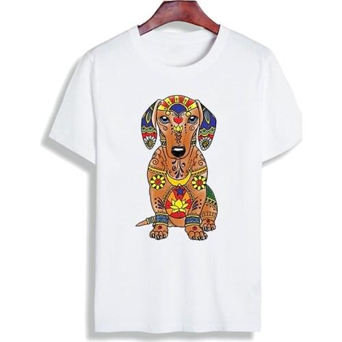 Harajuku Funny Cartoon T-shirt Women Cartoon Pattern Dog Graphic Cute Tshirt Dogs Streetwear T Shirt Top Tees Female