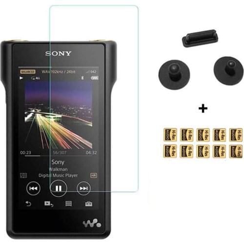 Tempered Glass Screen Protector Film for Sony NW-WM1A WM1A NW-WM1Z WM1Z with Dust Plug