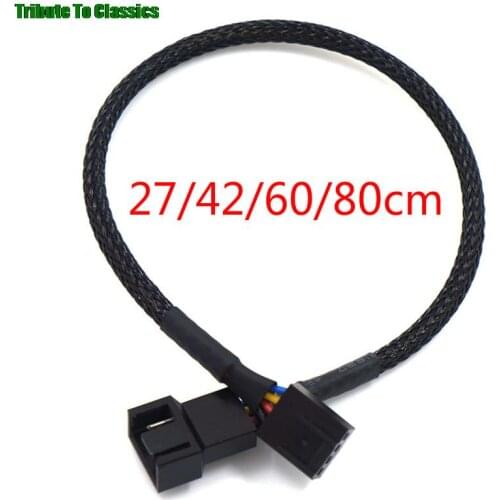1pc 27/42/80cm PWM Extension Cable Mainboard CPU 4 PIN Fan 4P Adapter Cable Computer Case 4 PIN Power Cables Connectors