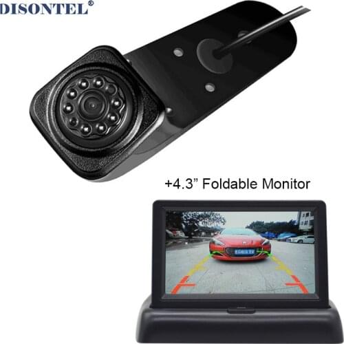 HD Car Brake Light Rear View Camera For Volkswagen Crafter Van 2017 IR Led Light 12V With 4.3" LCD Monitor