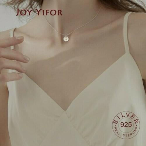 925 Sterling Silver Zircon Necklace Shining flower Choker Necklace For Party Female Elegant Fashion Jewelry