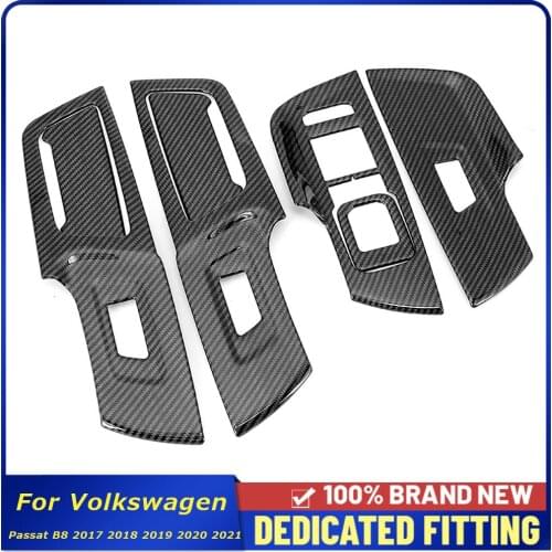 Car Window Control Panel Glass Lift Switch Cover Frame For Volkswagen Passat B8 2017 2018 2019 2020 2021