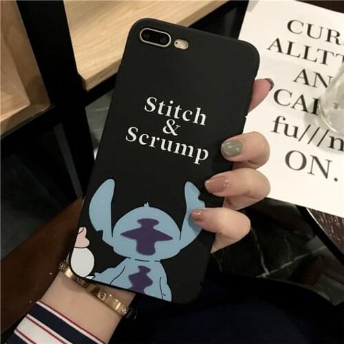 Disney Stitch Phone Case for Apple IPhone 6 6S 7 8 Plus SE2 X XS Max XR Cute Cartoon Couples TPU Anti-fall Phone Back Cover Gift