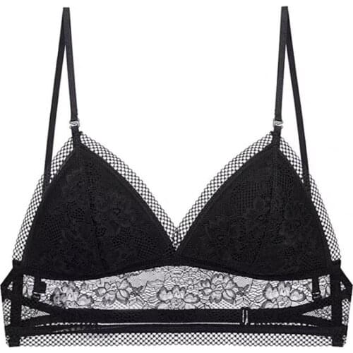 Women U Backless Sexy Bra Stylish Lace Seamless Bralette Triangle Cup Invisible Boneless Brassiere For Dress Soft Thin Underwear