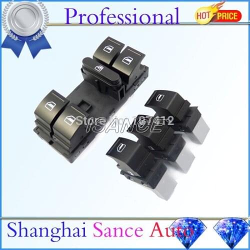 ISANCE Master Electric Power Window Switch For VW Jetta Golf CC GTI MK5 MK6 Passat Tiguan Rabbit 2005 2006 2007 2008 2009-2011
