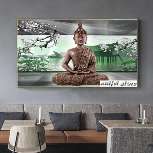 Buddha Modern Abstract Plum flower Large Diy Diamond Painting Full Square Round Drill 5d Diamond Embroidery Kit Wall Decoration