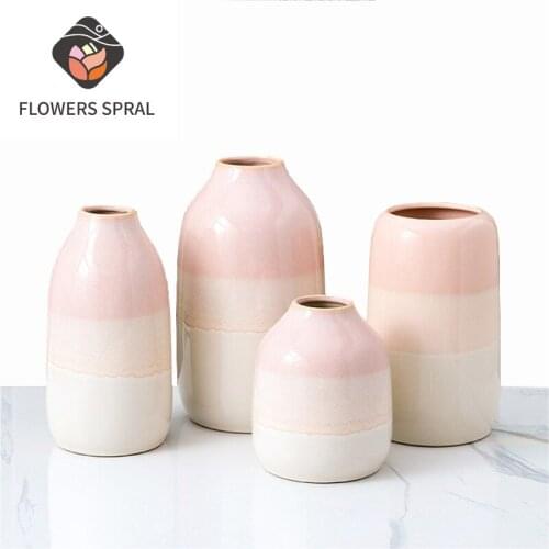 Nordic Morandi Ceramic Vase Creative Dried Flowers Simple Home Living Room Modern Decorative Ornaments Hydroponic Vase