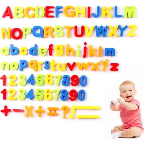 Kids 80pcs Montessori Magnetic Numbers Figure Refrigerator Magnets Fridge Alphabet Letters Magnet Sticker Math English Learn Toy