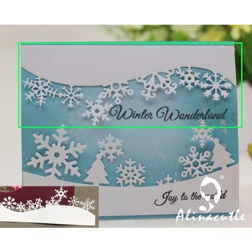 AlinaCraft METAL CUTTING DIES winter snowflake border edge Scrapbook papercraft card album punch stencil art cutter die cut
