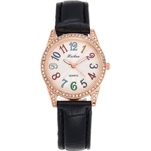 Fashion Womens Casual Quartz Watches with Frosted Dial Ladies Analog Wrist Watch Leather Band Dress Accessories Reloj Para Dama