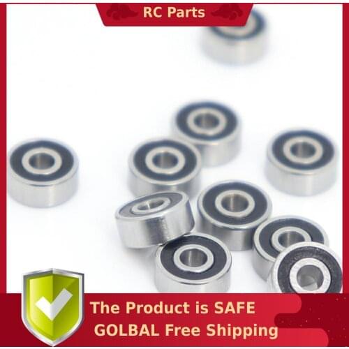 MR62RS Bearing ABEC-3 10PCS 2*6*2.5 mm ABEC-3 Hobby Electric RC Car Truck MR62 RS 2RS Ball Bearings MR62-2RS Black Sealed