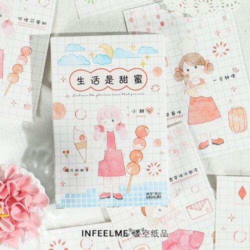 30 Sheets/Set Cute Life is Sweet Postcard Greeting Card Birthday Letter Business Gift Card Set Message Card
