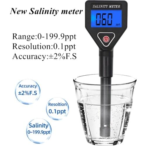Portable Salinity Meter Salinometer Halometer Salt Gauge Salty Brine SeawaterFood Salinity Tester Salt Concentration Meter40%off