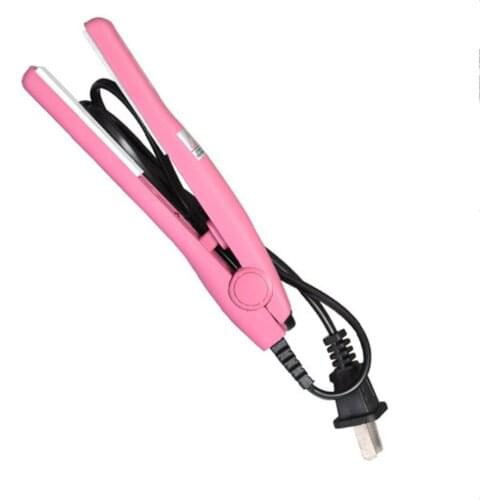 Professional Mini Hair straightener Iron Pink Ceramic Portable Electronic Hairs Straightening Styling Tools Hair