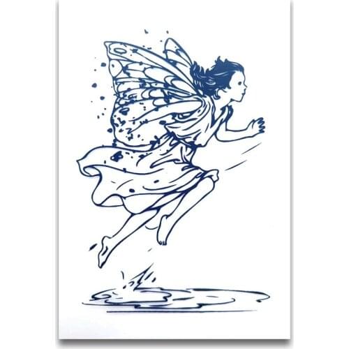 9*6CM Water Fairy Transparent Clear Stamps / Silicone Seals Roller Stamp For DIY Scrapbooking Photo Album/Card Making