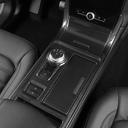 Gear Shift Strip Decorative Water Cup Panel Cover Stickers Trim Auto Accessories For Ford Edge 2018 2019 2020 I