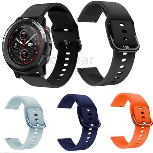 Silicone Wrist Strap For Xiaomi Huami Amazfit Stratos 3 2/2s pace Smart Watch Band for Xiaomi Amazfit GTR 47MM Bracelet