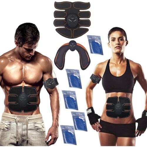 Dropshipping EMS Muscle Stimulator Hip Trainer With Hydrogels Gel Pad Smart Fitness Equiment Body Slimming Arm Leg Neck Massager