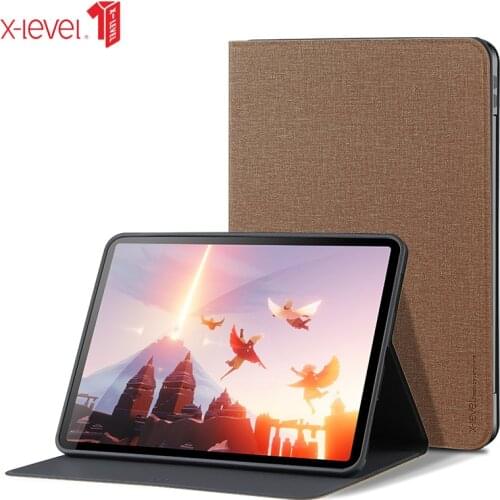 X-Level Smart Cover for iPad mini 1 2 3 4 5 Pro 2021 11 12.9 Air3 10.5 Air4 10.9 iPad 10.2 7th 8th Canvas Cloth Stand Cases
