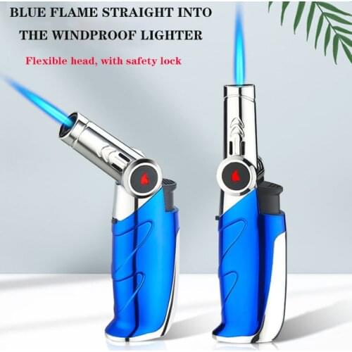 High Firepower Jet Torch Turbo Lighter Windproof Gas Butane Lighters BBQ Candle Lighter Kitchen Cigarette Smoking Accessories