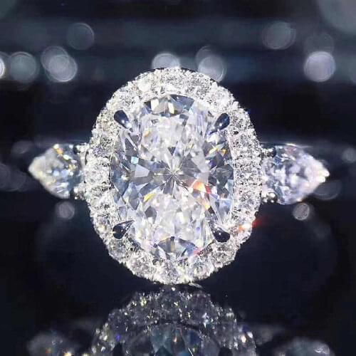 CAOSHI Gorgeous Engagement Rings for Women Luxury Female Party Ring with Brilliant Crystal Zirconia Trendy Lady Wedding Jewelry
