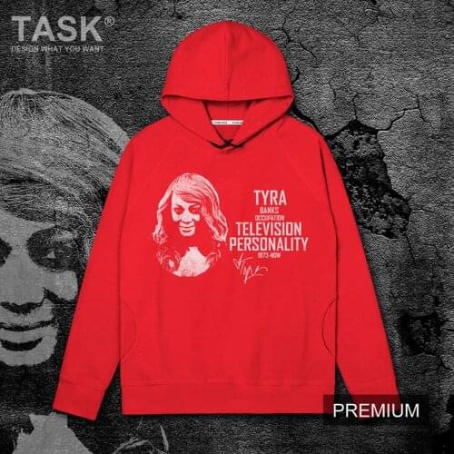 Celebrity Tyra Lynne Banks United States Model actor singer desgin pattern cooton hooded sweater mens Popular Tracksuit Clothing