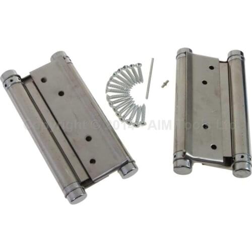 6" 1 Pair Stainless Steel Sprung Hinges Double Action Swing Doors 150mm