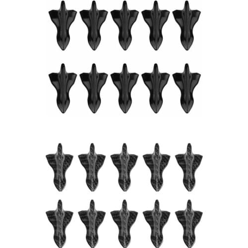 10Pcs Car Rear Roof Shark Fin Spoiler Shark Diffuser Vortex Generator Roof Spoiler Bumper Tail Generator