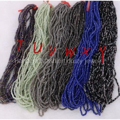 20 strands Mix color glass beads strands mix color beads chain facted beads jewelry finding for DIY jewelry 1131