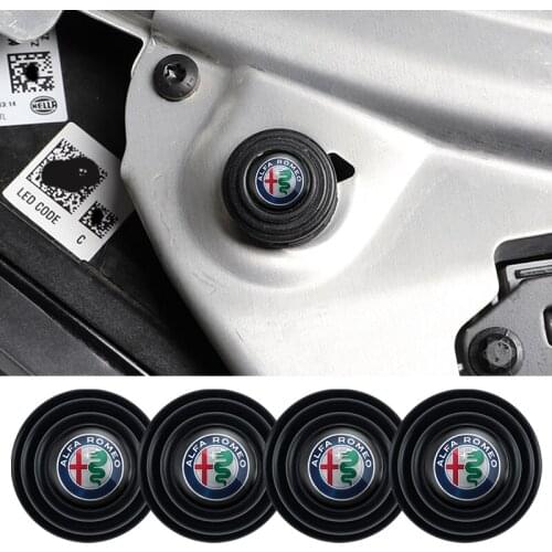 4Pcs Car Door Shock Absorption Gasket Stickers For Alfa Romeo 156 159 147 4C 8C 166 Giulia Giulietta Mito Stelvio Spider GT