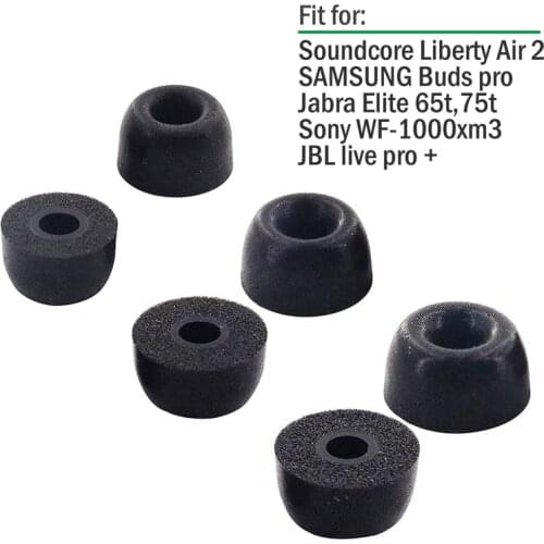 6pcs TENNMAK TWS True Wireless Earphone Memory Foam Earpads Sponge