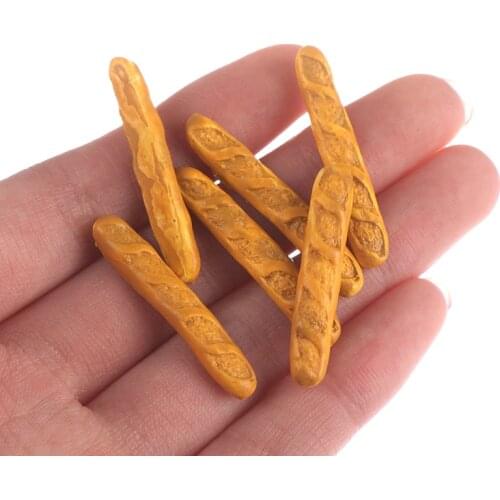 6pcs/lot Fake Croissant Mini Food Bread Ornament Miniature Dollhouse Decor Furniture Toys Doll House Accessories Home Craft