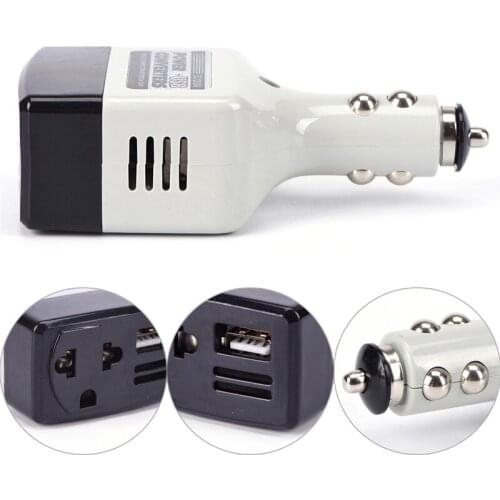 Auto Charger 220V Mobile Charger Power with USB Adapter DC 12V to AC Converter