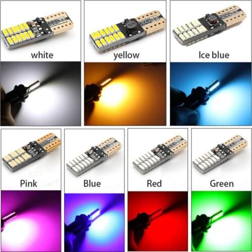 Car Indication Light License Plate Lights Decoding T10 168 175 194 2825 W5W 4014 24SMD Interior Dome Lamp Canbus 12V