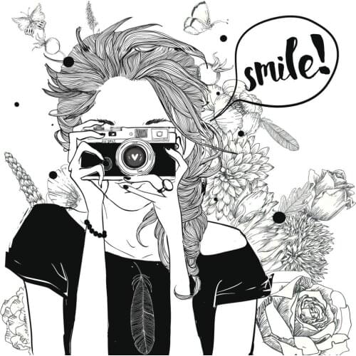 AZSG Lovely Girl Take Photos Clear Stamps For DIY Scrapbooking Decorative Card making Crafts Fun Decoration Supplies 13*13cm