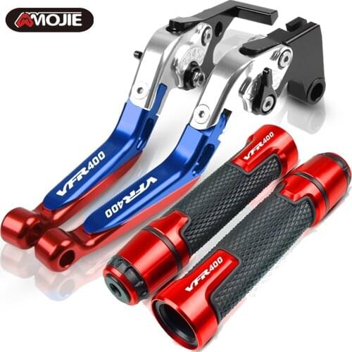 For HONDA VFR400 NC30 1989 1990 1991 1992 Motorcycle Accessories Extendable Brake Clutch Levers and Handlebar Hand Grips ends