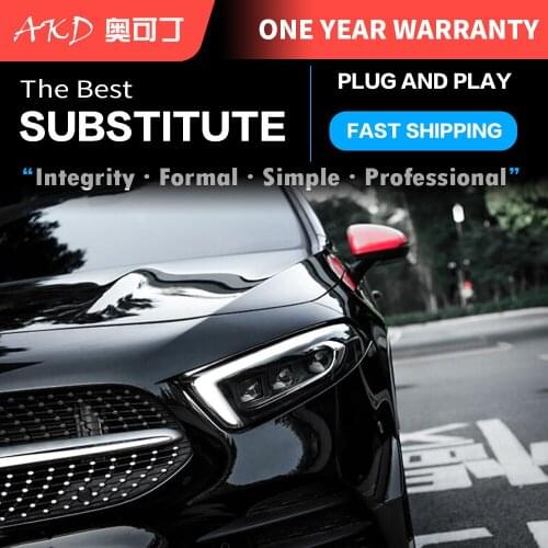 2 PCS Car Lights automotive Parts For W177 A180 A200 A260 2018-2021 Head lamps LED Headlight LED Dual Projector Goods