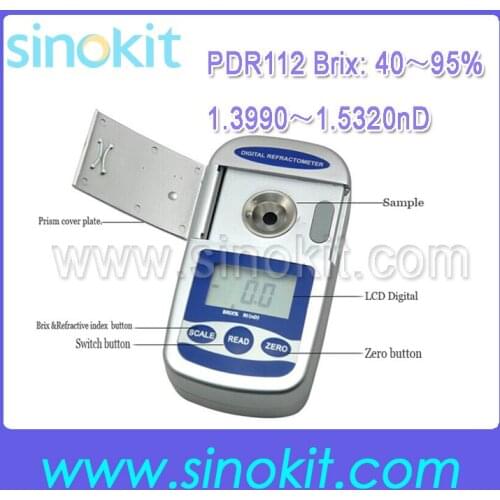 Pocket Digital 40-95% Brix and 1.3990-1.5320nD Refractometer PDR112