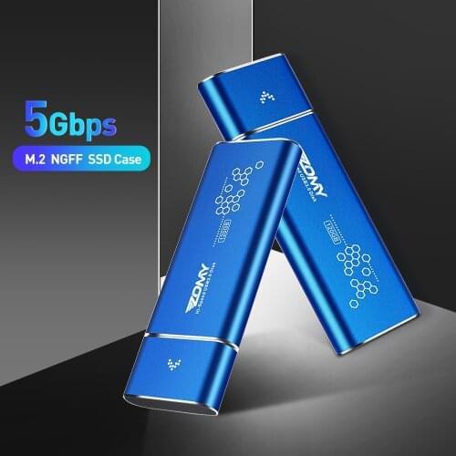 Zomy M.2 SATA NGFF To USB3.0 Converter Adapter SSD Case External Hard Drive Solid State Drive Enclosure for LaptopS Portable Box