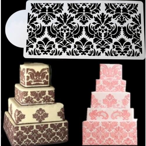 Lace Around The Edges Plastic Cake Stencil Template Mold Baking Tool Princess Lace Cupcake Cookie Fondant Cake Decoration Tools