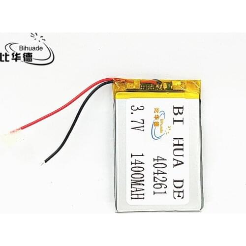 Li-Po 404261 3.7V 1400mAh Rechargeable Li-Polymer Li-ion Battery For gps tracker MP4 MP5 DVR Speaker toys E-book 044261