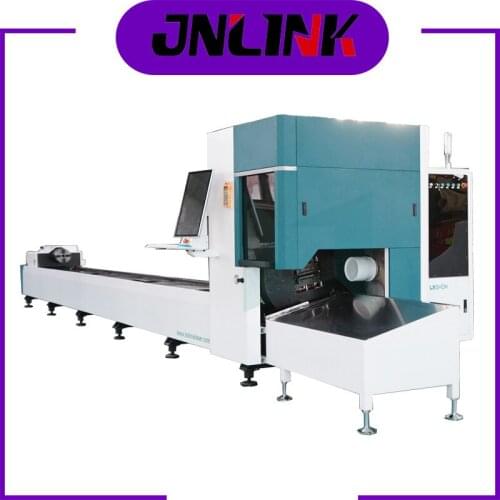 Cnc tube fiber pipe laser cutting machine for aluminum alloy with protective cover auto feeding system
