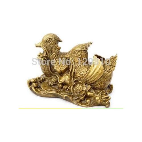 Copper Mandarin duck ornaments wedding marriage gifts to help couples live